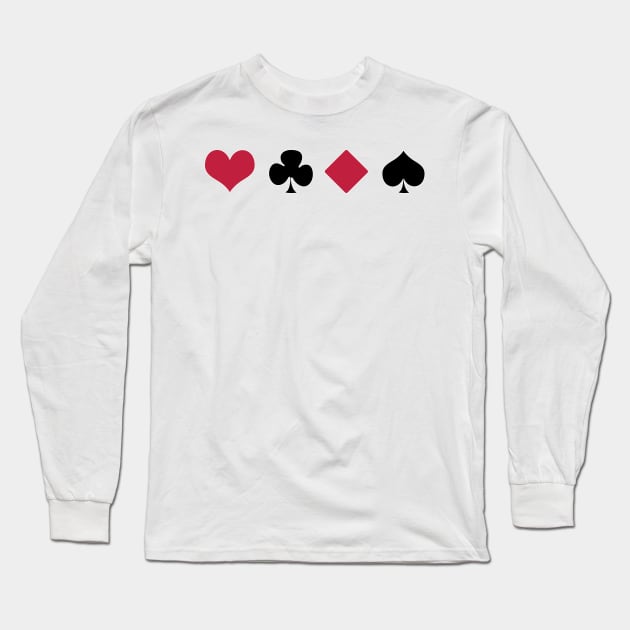 Card Suits Long Sleeve T-Shirt by MrLarry